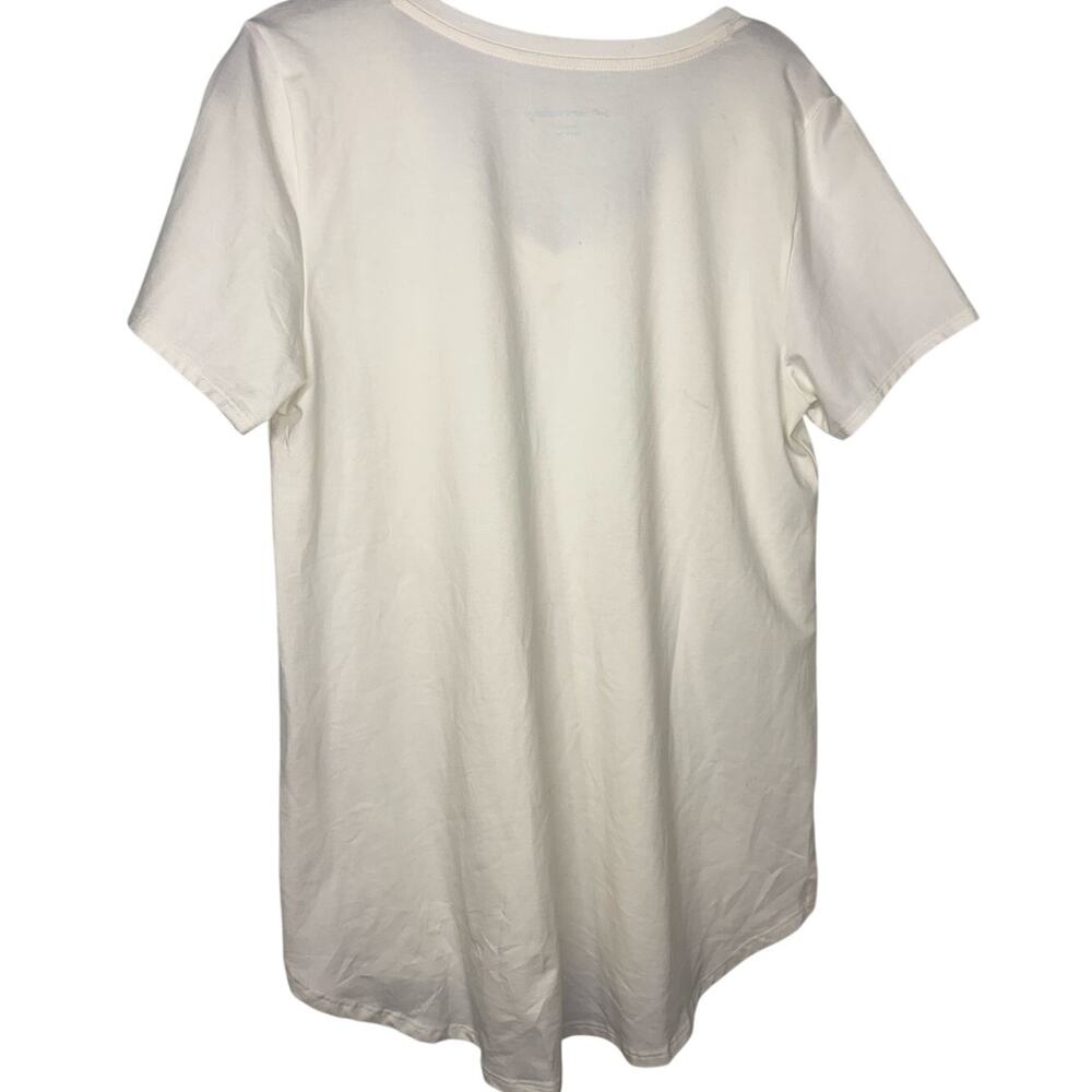 Soft Surroundings V-Neck White Basic Pima Cotton … - image 3